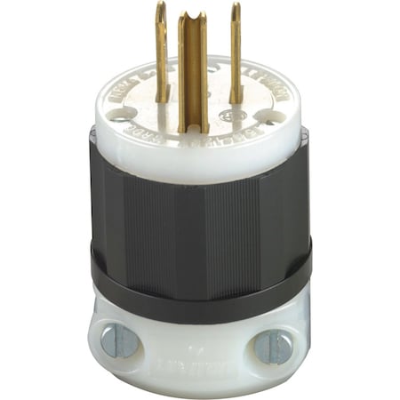 Leviton Leviton Industrial Nylon Straight Blade Plug 5-15P 18-10 AWG 2 Pole 3 Wire 05266-00C